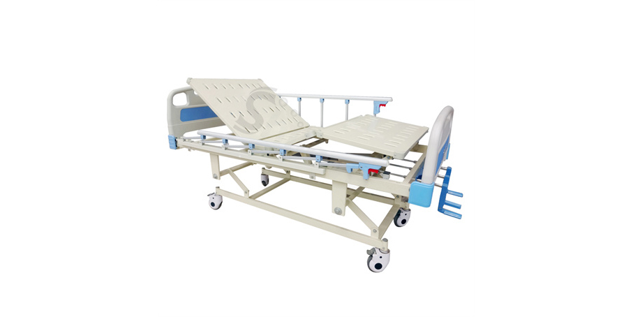 ABS手动三摇护理床SLV-B4030 ABS Hospital Bed with Three Cranks